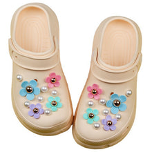 Load image into Gallery viewer, DIY Colorful Flower Charms for Garden Shoes, Croc Shoe Accessories, Detachable Pearl Chains BS0004