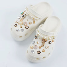 Load image into Gallery viewer, DIY shoe charms Pearl Chain Croc Charms Fit For Clog Shoes BS0001