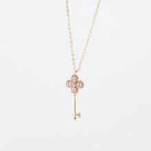Load image into Gallery viewer, Gemstone Key Pendant Necklace N01276