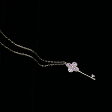 Load image into Gallery viewer, Gemstone Key Pendant Necklace N01276