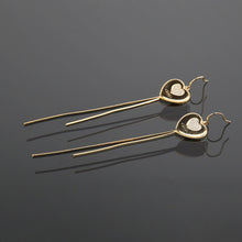 Load image into Gallery viewer, Gemstone Heart Earrings E01310