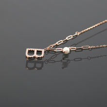 Load image into Gallery viewer, Gemstone Letter Pendant Necklace N01913M