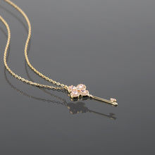 Load image into Gallery viewer, Gemstone Key Pendant Necklace N01276