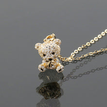 Load image into Gallery viewer, Gemstone Miss Bear Pendant Necklace N02058G