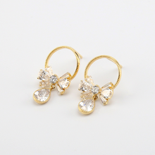 Load image into Gallery viewer, Sparkly Bow Stud Earrings E00951
